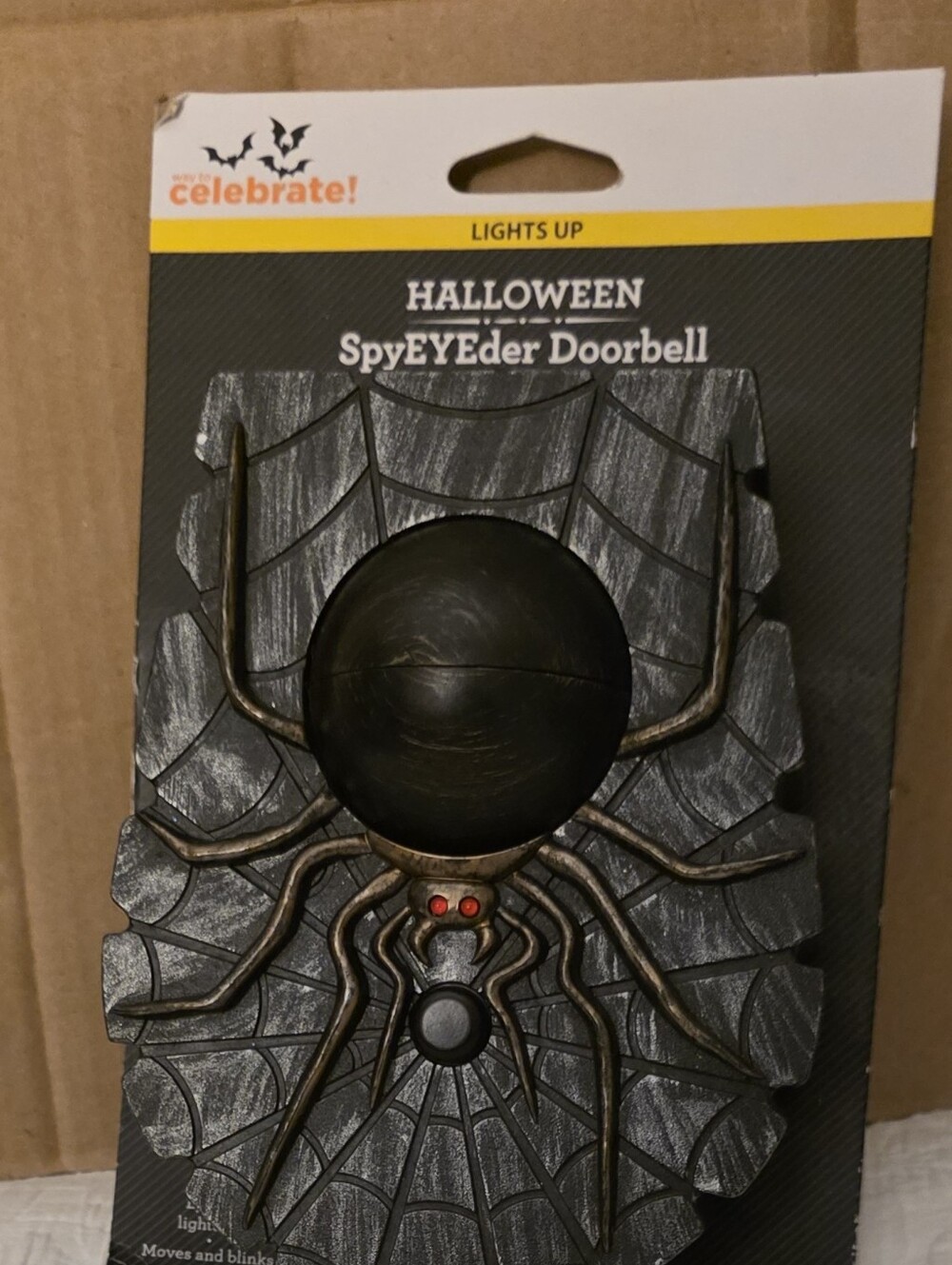 Halloween SpyEYEsder Doorbell - Black and Gray